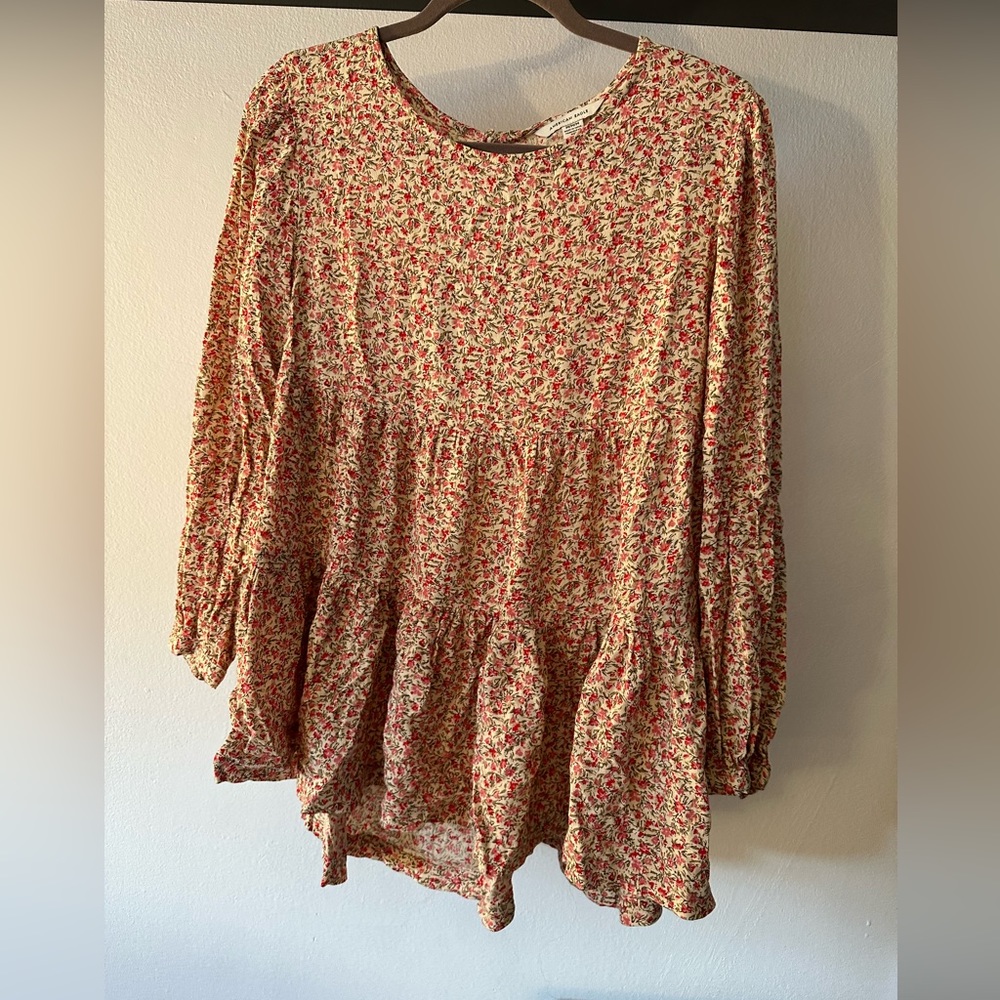 American Eagle Cutout Back Floral Top